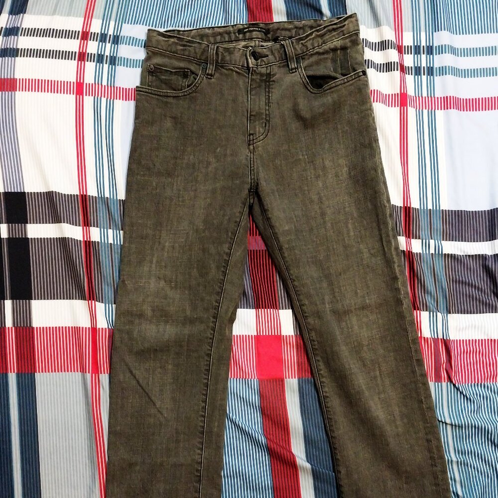 John Varvatos Jeans Mens 30x28 Gray Medium Wash Authentic Fit Straight Leg